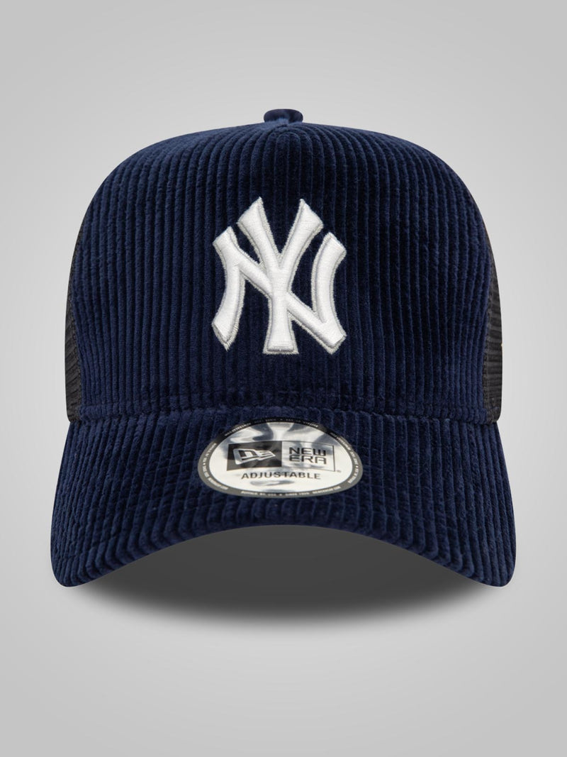 New York Yankees MLB Cord Navy 9FORTY E-Frame Adjustable Trucker Cap