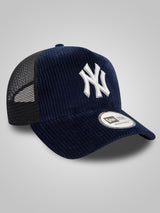 New York Yankees MLB Cord Navy 9FORTY E-Frame Adjustable Trucker Cap