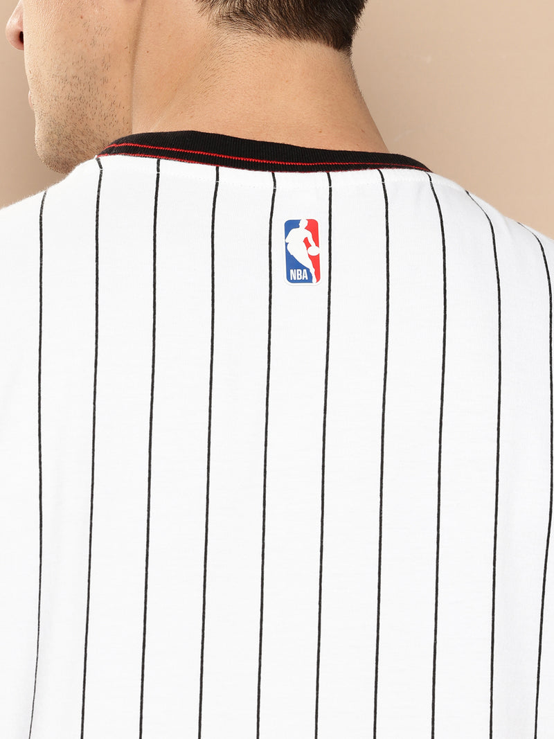Chicago Bulls Striped Oversized T-Shirt