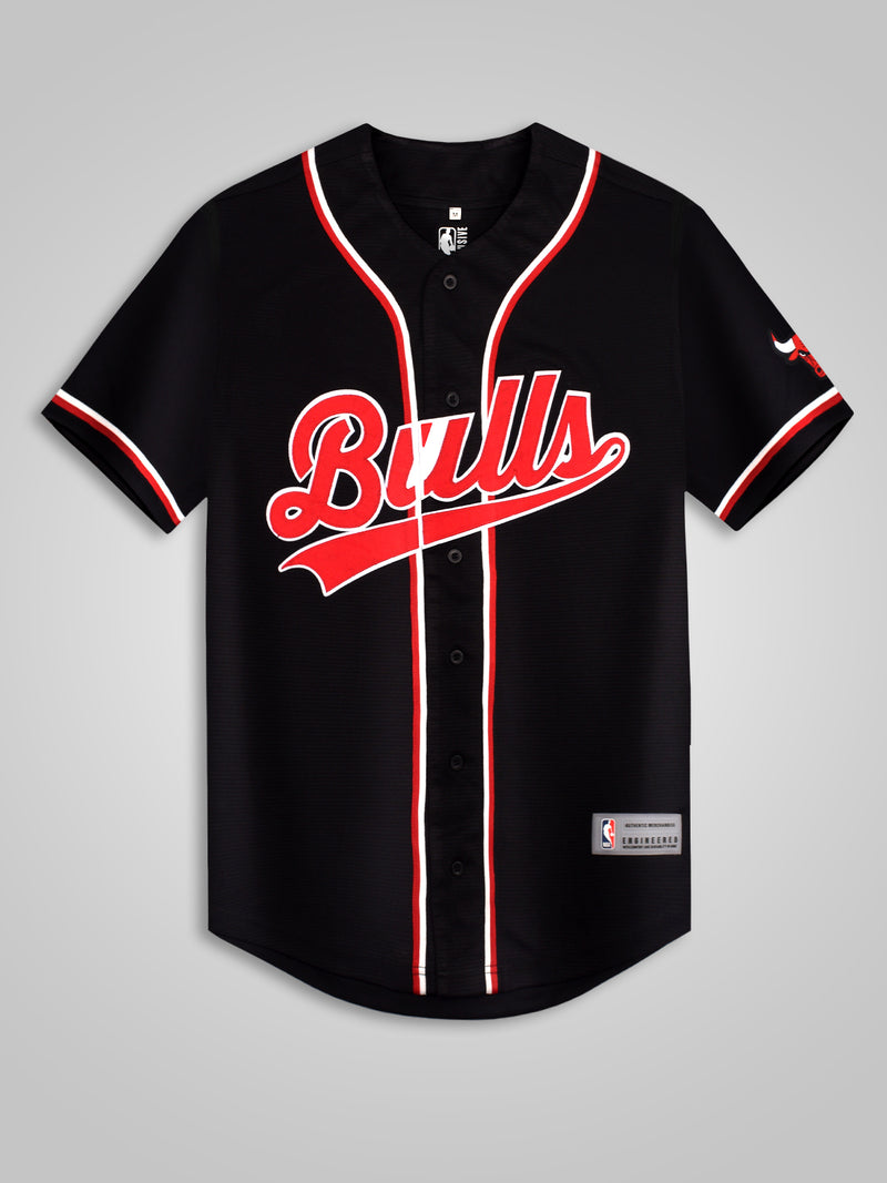 Chicago Bulls: Typography Baseball Shirt