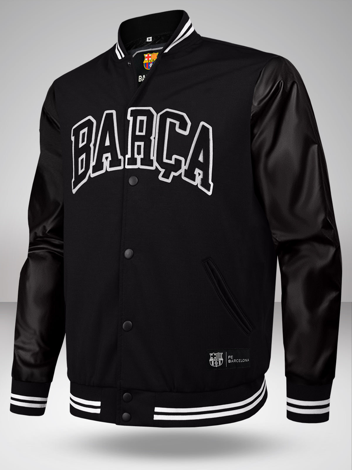 FC Barcelona: Black Varsity Jacket – Shop The Arena