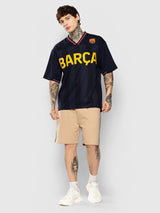 FC Barcelona Vintage Football Oversized T-Shirt