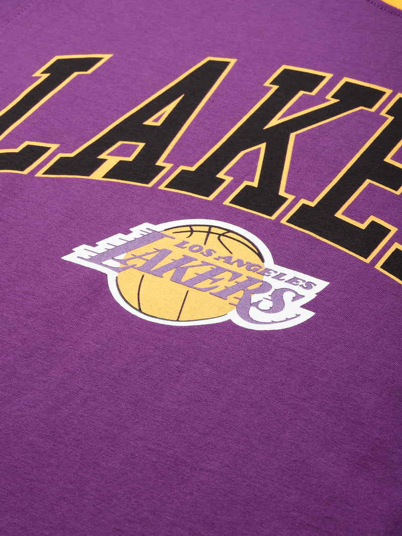 Los Angeles Lakers: Core Typography T Shirt - Purple