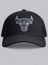 Chicago Bulls Monochrome Black Trucker Cap