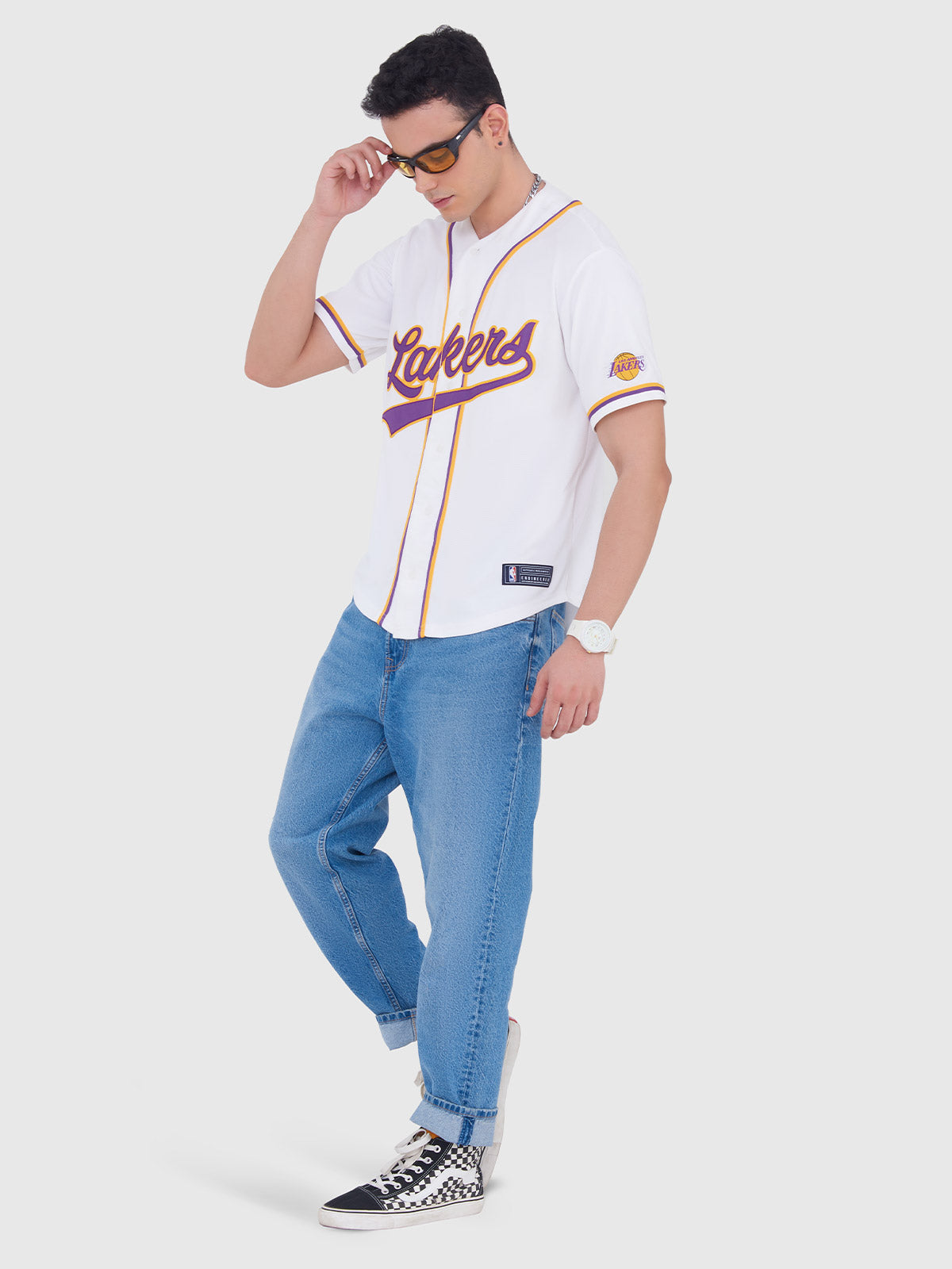 Los Angeles Lakers:Typography Baseball Shirt – Shop The Arena