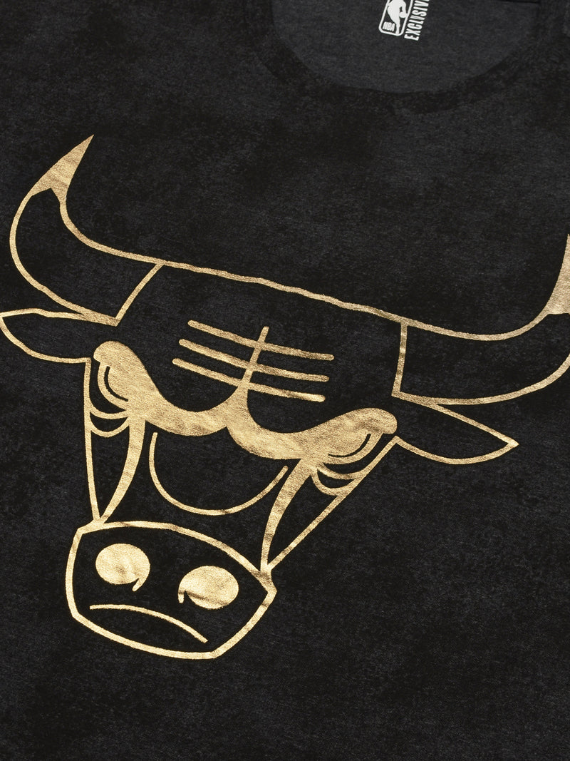 Chicago Bulls: Logo Oversized T Shirt - Anthra Melange