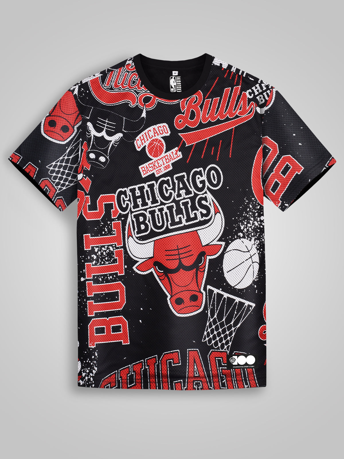 Chicago Bulls Oversized Mesh AOP T Shirt