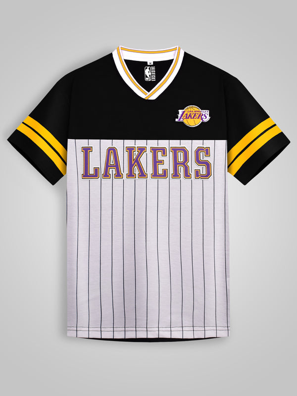 Los Angeles Lakers: Cut & Sew Rugby T Shirt