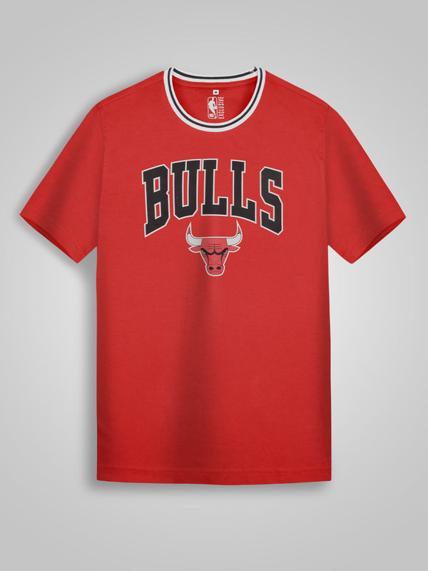 Chicago Bulls: Core Typography T Shirt - Red
