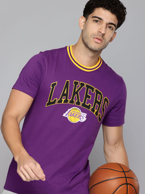 Los Angeles Lakers: Core Typography T Shirt - Purple