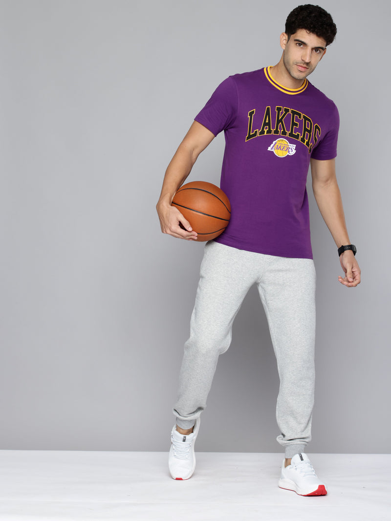 Los Angeles Lakers: Core Typography T Shirt - Purple