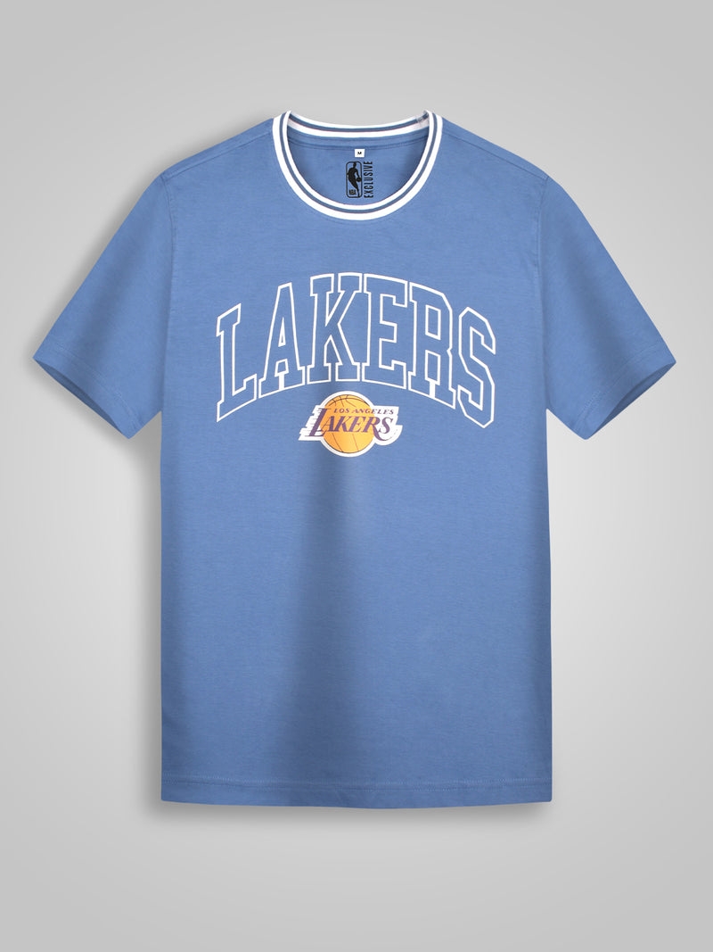 Los Angeles Lakers: Core Typography T Shirt - Blue