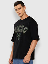 Milwaukee Bucks Midnight Black Oversized T-Shirt