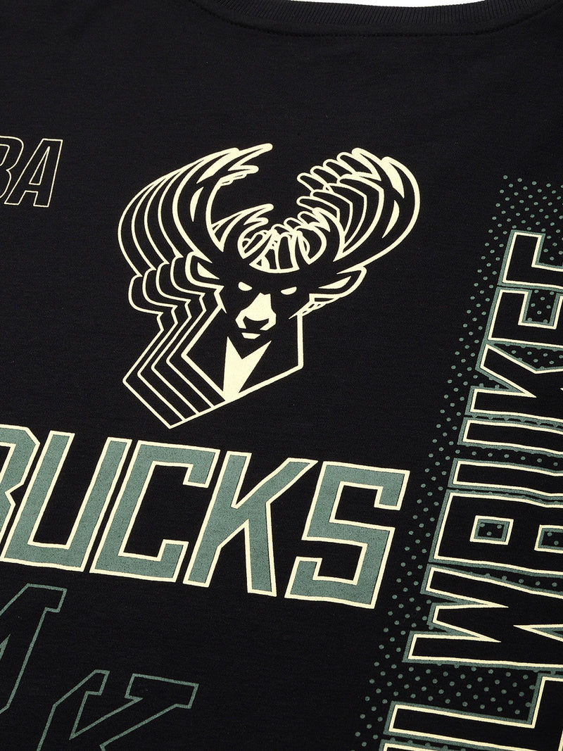 Milwaukee Bucks Midnight Black Oversized T-Shirt – Shop The Arena