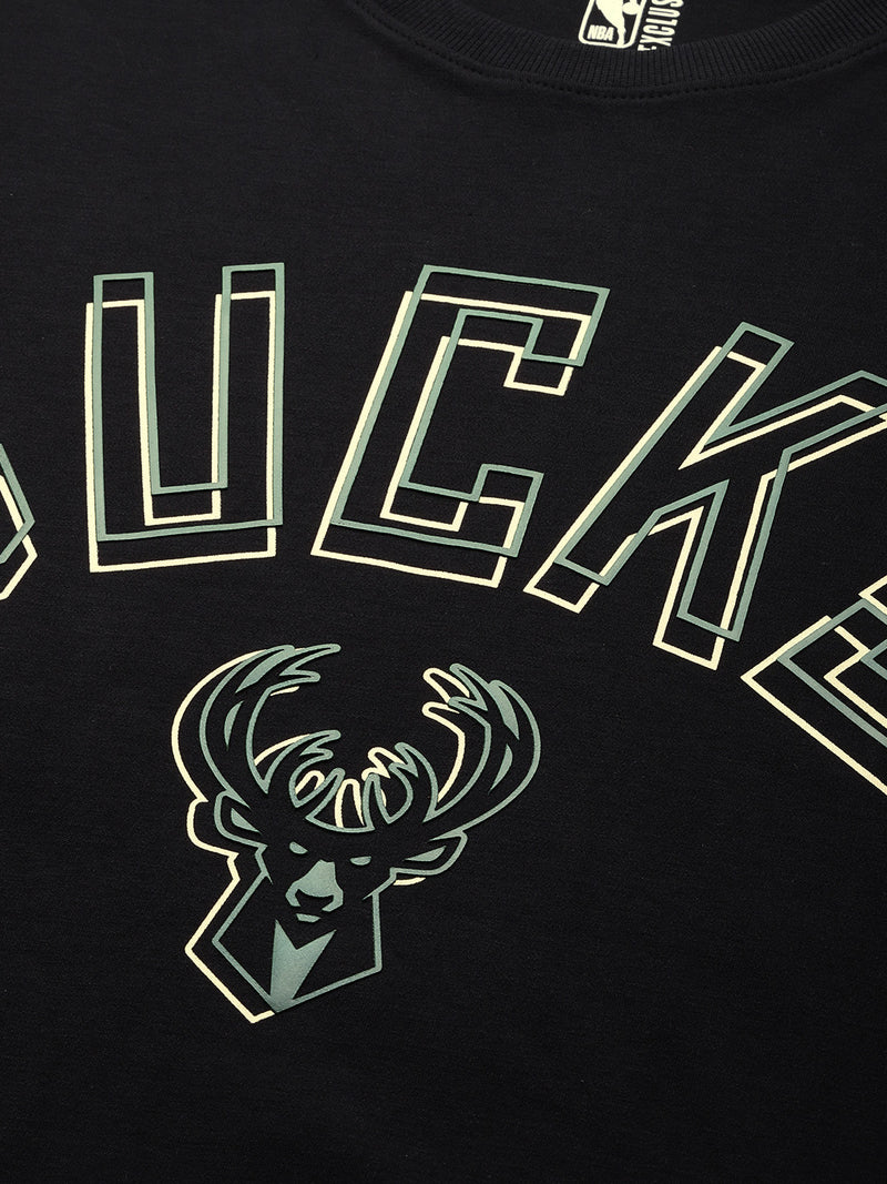 Milwaukee Bucks Midnight Black Oversized T-Shirt