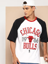 Chicago Bulls Contrast Colour Oversized T-Shirt