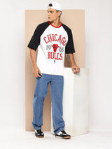 Chicago Bulls Contrast Colour Oversized T-Shirt