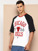 Chicago Bulls Contrast Colour Oversized T-Shirt