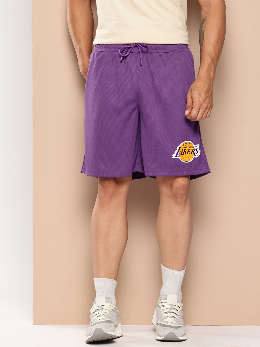 バスケットボール Los Angeles Lakers  basketball shorts Amazon.com: Mitchell & Ness NBA Big FACE Fashion Shorts 5.0