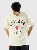 Chicago Bulls Off-White Oversized T-Shirt