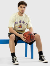 Los Angeles Lakers Off-White Oversized T-Shirt