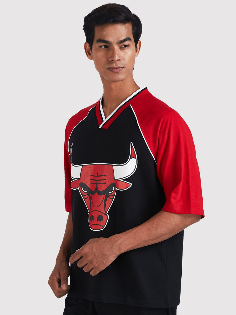 Chicago Bulls Contrast Colour Oversized T-Shirt