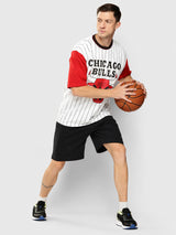 Chicago Bulls Striped Oversized T-Shirt
