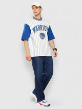 Golden State Warriors Striped Oversized T-Shirt