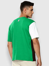 Boston Celtics Cut and Sew Oversized T-Shirt
