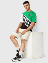 Boston Celtics Cut and Sew Oversized T-Shirt