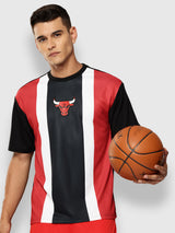 Chicago Bulls Striped Oversized T-Shirt