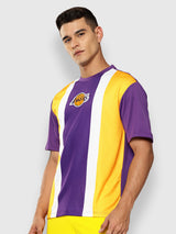 Los Angeles Lakers Striped Oversized T-Shirt