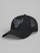 Chicago Bulls Monochrome Black Trucker Cap