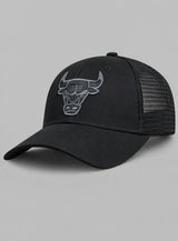Chicago Bulls Monochrome Black Trucker Cap