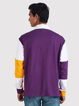 Los Angeles Lakers Embroidered Oversized Polo Full Sleeve