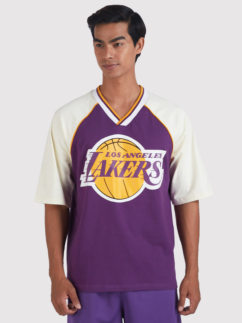 Los Angeles Lakers Contrast Colour Oversized T-Shirt