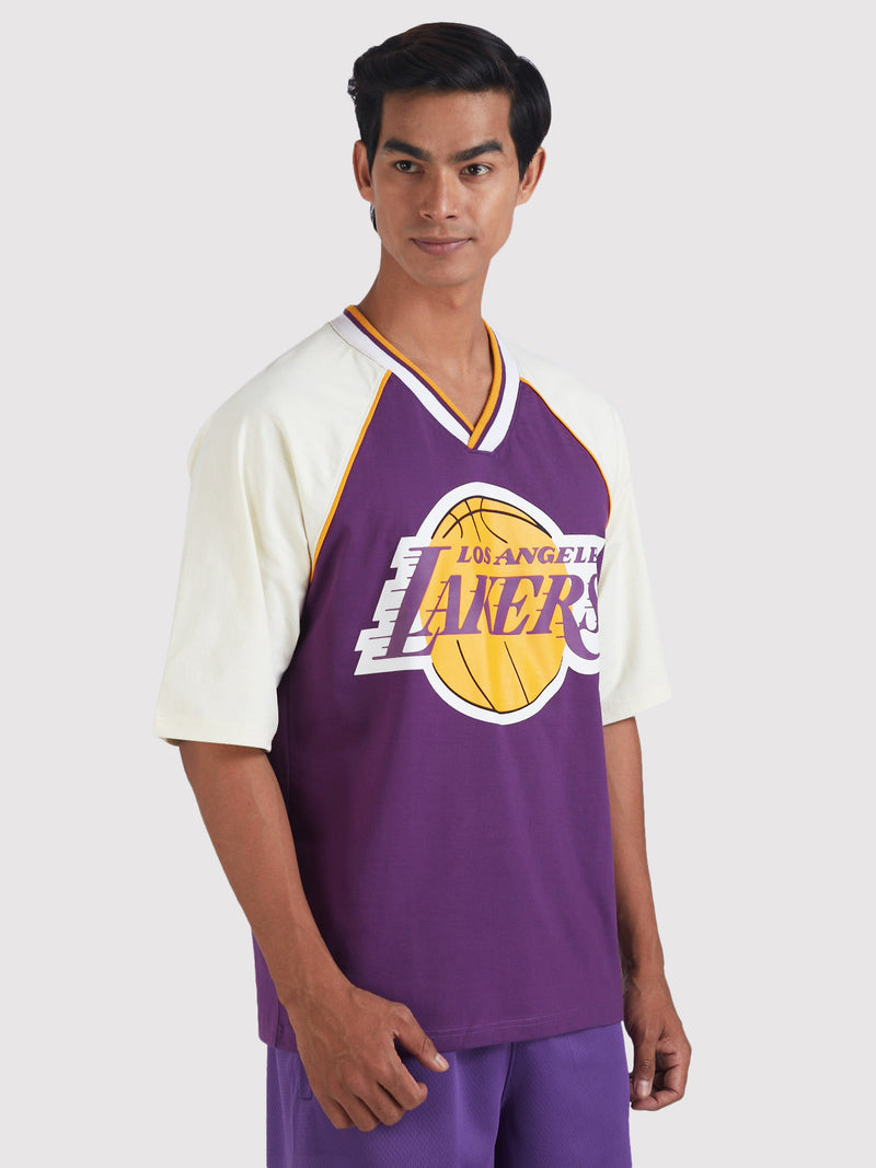 Los Angeles Lakers Contrast Colour Oversized T-Shirt