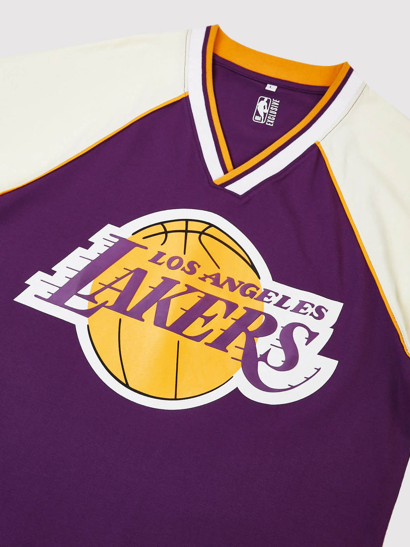 Los Angeles Lakers Contrast Colour Oversized T-Shirt