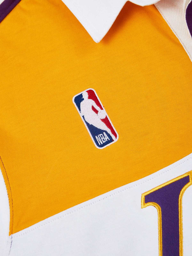 Los Angeles Lakers Embroidered Oversized Polo Full Sleeve