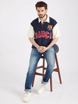 FC Barcelona Typography Oversized Polo