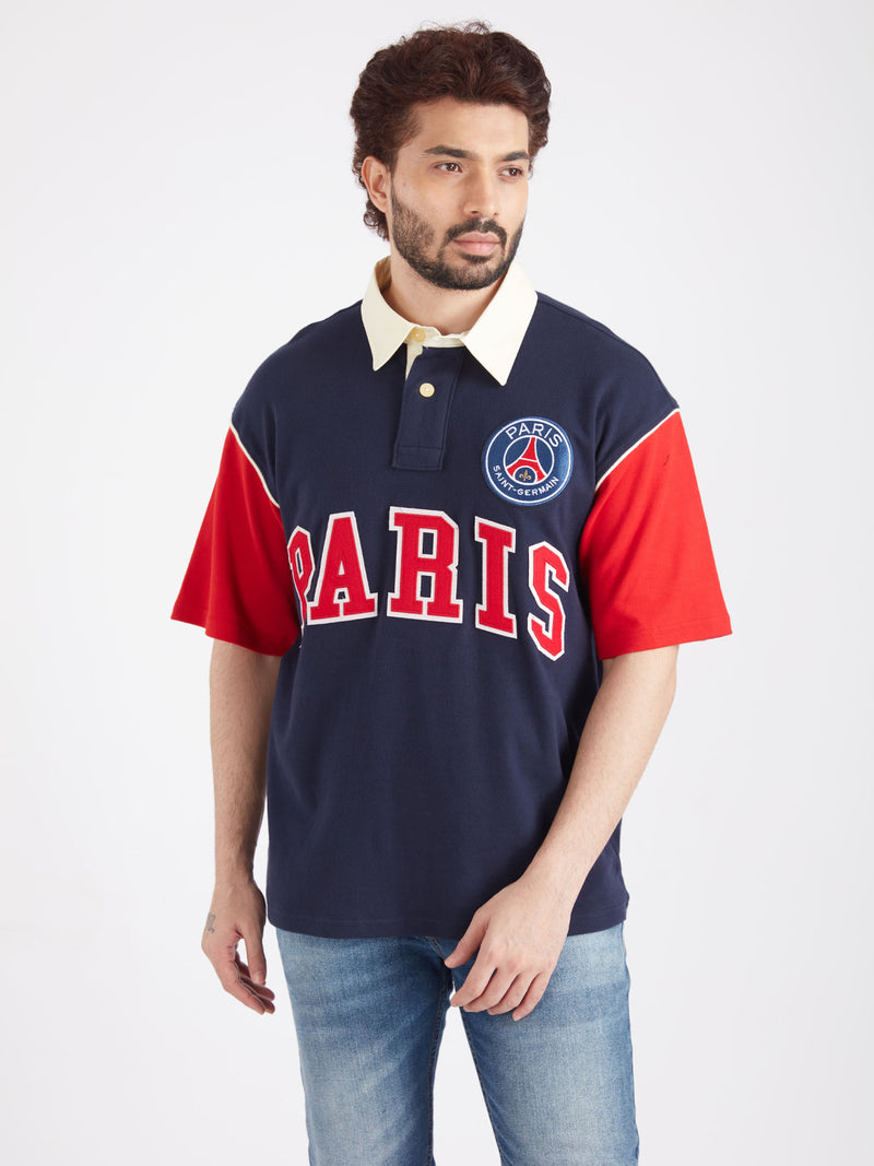 Paris Saint-Germain Typography Oversized Polo