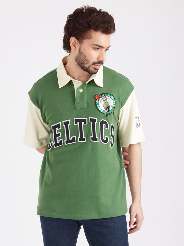 Boston Celtics Typography Oversized Polo