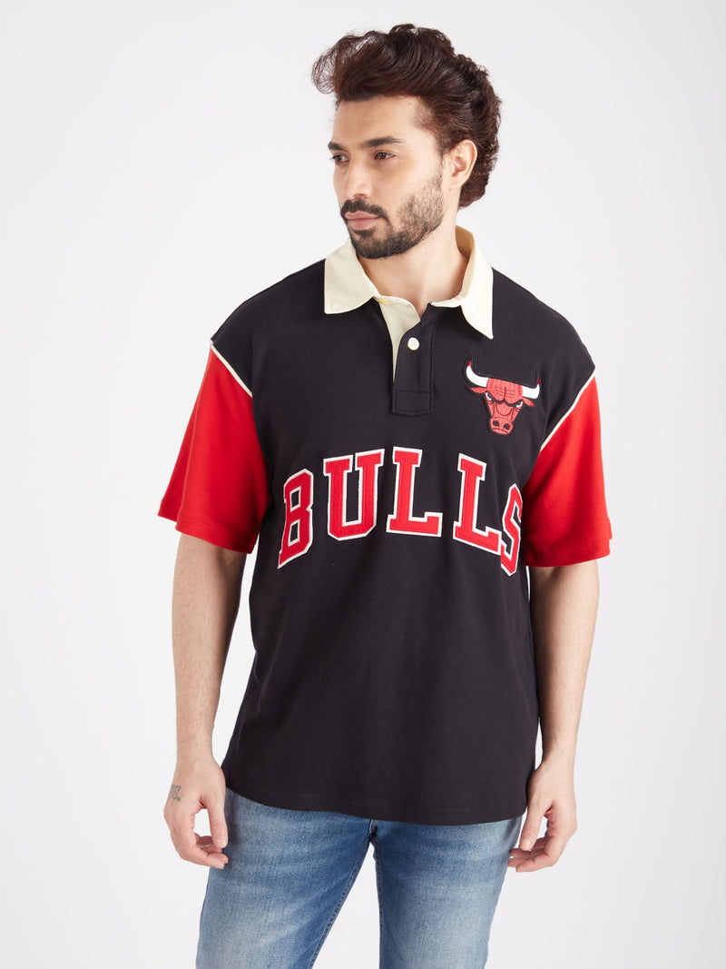 Chicago Bulls Typography Oversized Polo