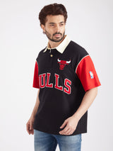 Chicago Bulls Typography Oversized Polo