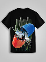 WB 100: Matrix - Blue Pill, Red Pill Oversized T Shirt