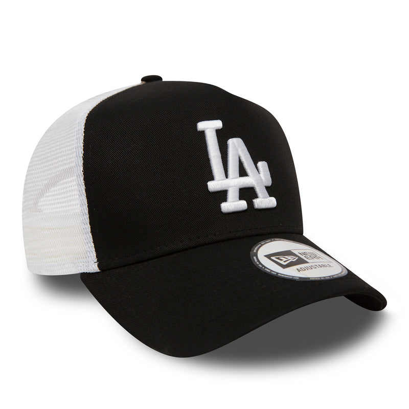 LA Dodgers Clean Black A-Frame Trucker Cap