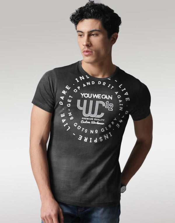 YWC Chest Print T-Shirt
