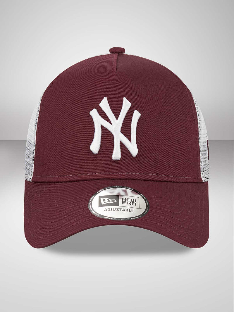New York Yankees Red Logo Essential Jersey Black A-Frame Trucker
