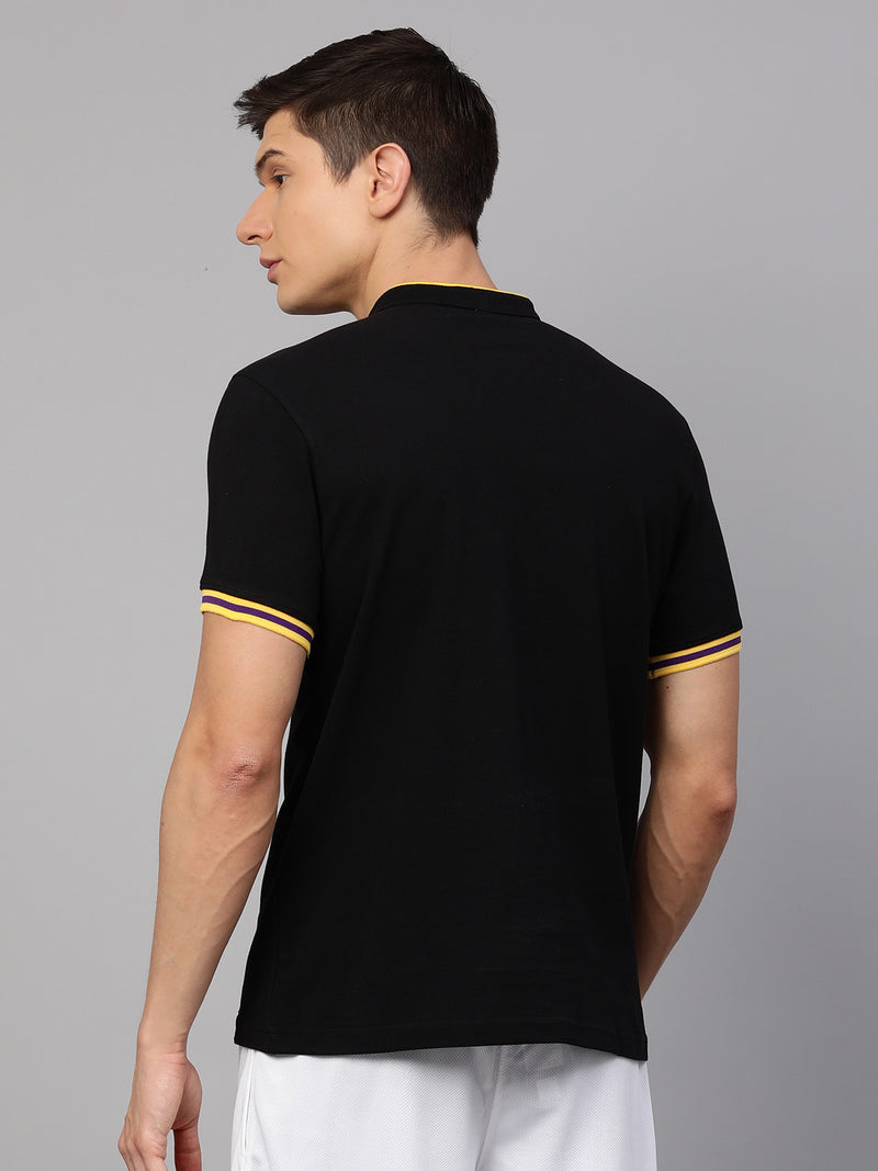Los Angeles Lakers: Classic Henley- Black
