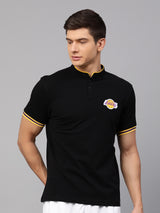 Los Angeles Lakers: Classic Henley- Black